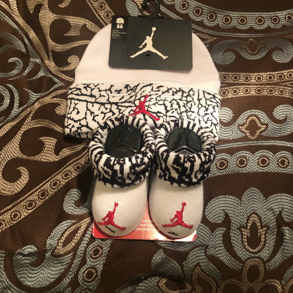 Jordan hat, and booties